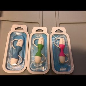 3 pack- 2in1 8 pin & micro USB portable charger